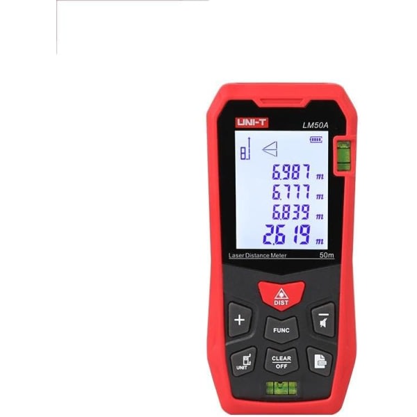LM50A laseravståndsmätare, 50 m handhållen bärbar laseravståndsmätare med självkalibreringsfunktion