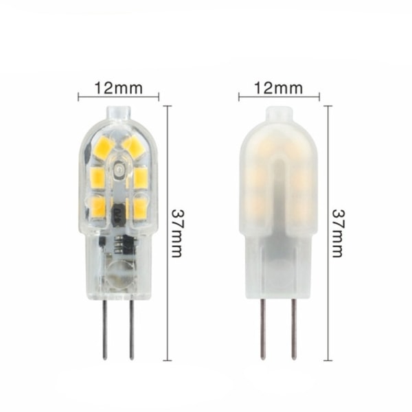 10 st G4 LED-lampor, 6000K vit, icke-dimmbar, utbytbar huv