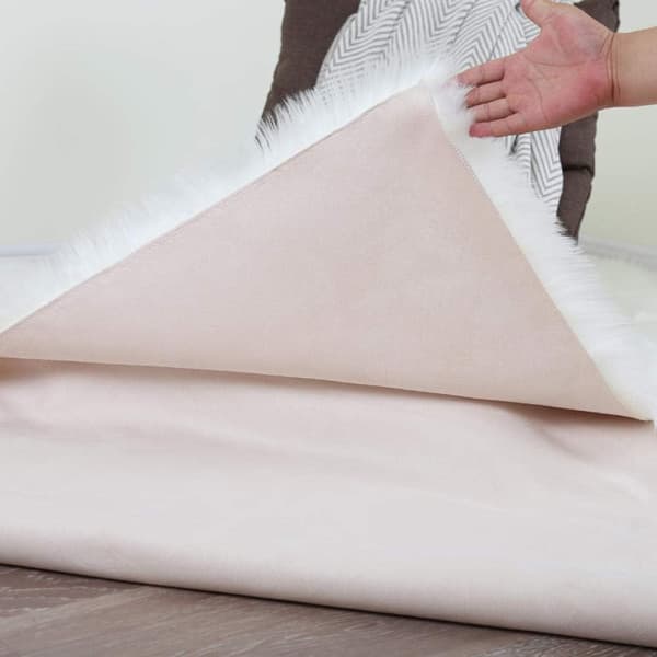 Superblødt tæppe, fluffy gulvmåtte, soveværelsesgulvmåtte Beige