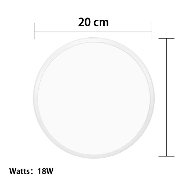 18 W päivänvalo valkoinen LED uppoasennettava kattovalaisin moderni pyöreä