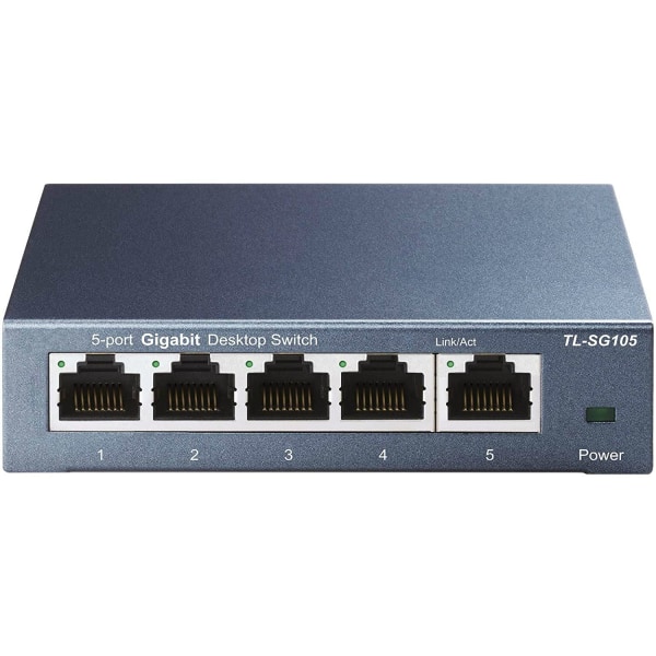 Ethernet-switch (TL-SG105) Gigabit 5 RJ45 metallportar 10/100/100