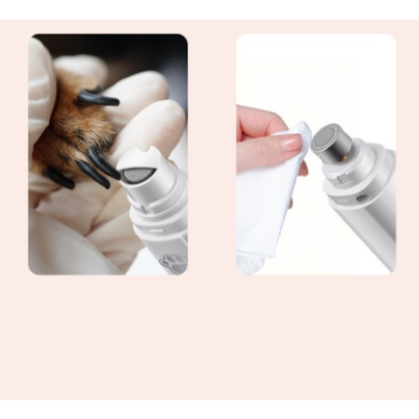 Nagelfil for hund, med LED-lys elektriske nagelklippare for husdyr, passende