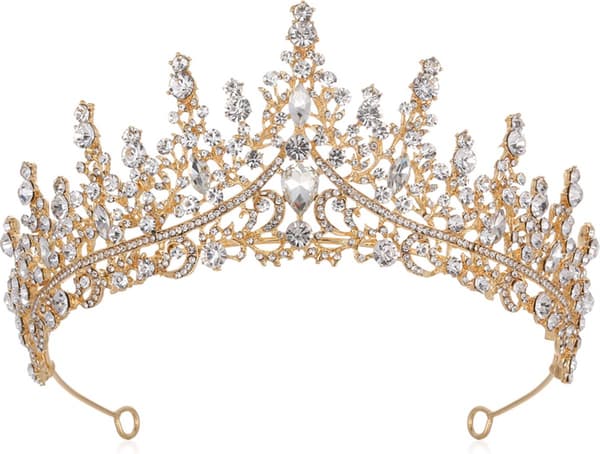Silver Tiara Pannband Hårsmycke Elegant för Olika Tillfällen silver
