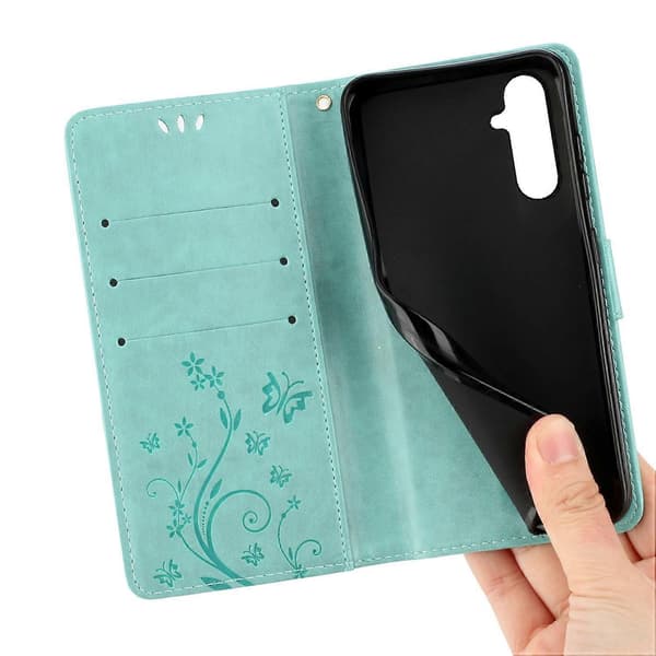 Til Samsung Galaxy A56 5G Etui PU Læder Pung Etui med Rem Multicolor-FF- Multicolor Style E