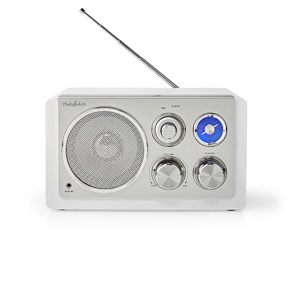 FM-radio | Bordmodell | FM | Strømadapter | Analog | 15 W | Blå 1640