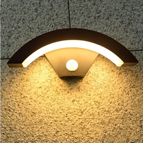 Vanntett Vegglampe Utendørs Moderne Design LED Black