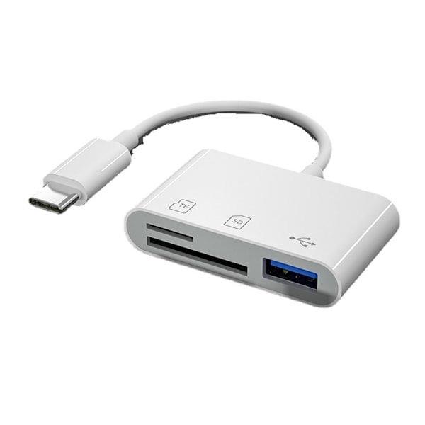 Type C Minnekortleser Hub USB 2.0 Dokkingstasjon USB C OTG Adapter Universal OTG SD TF CF Adapter for Smarttelefon