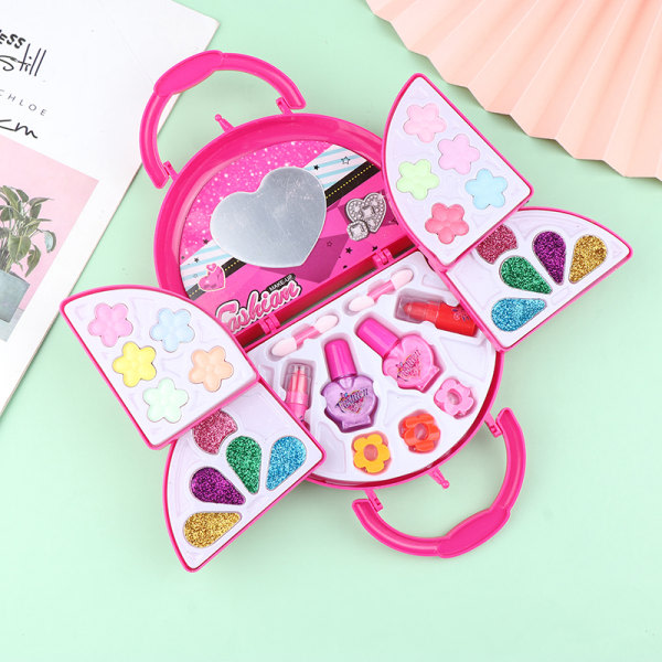 Barn Makeup Kit Girls Princess Cosmetics Legetøjssæt til børn