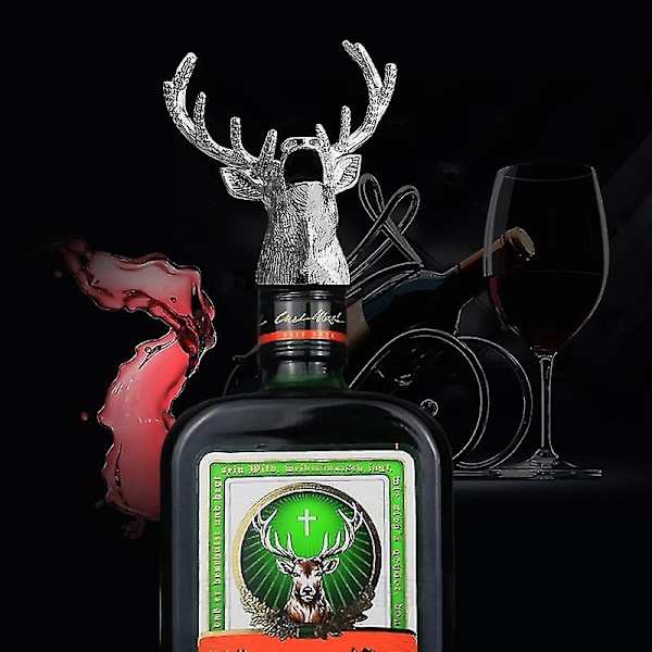 Hirven Pää Viinin Kaato Jagermeister Viinin Suu Dekanteri Ravistimen Ruoka Baari Työkalut Sinkkiseos Materiaali [DB]