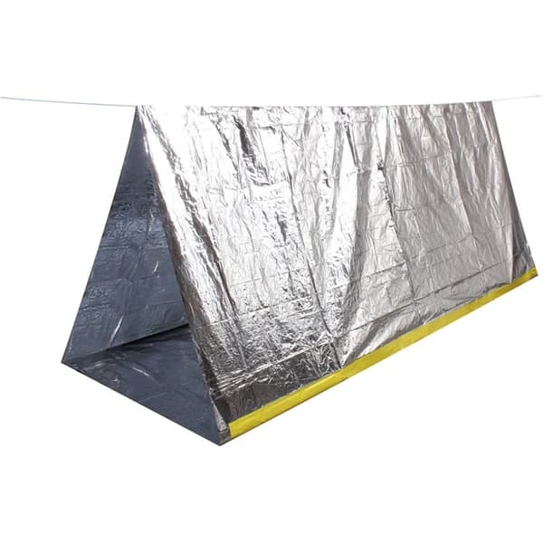 Emergency Shelter / Emergency Bed - Windproof & Lightweight Tent - 2 pers Silver Silver-XF35- Silver 1-Pack