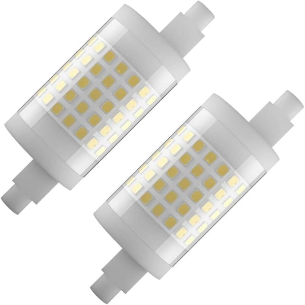 2-pack 78mm R7S LED-lampa, 10W dimbar J78, 100W T3 halogenersättning, varmvit 3000K