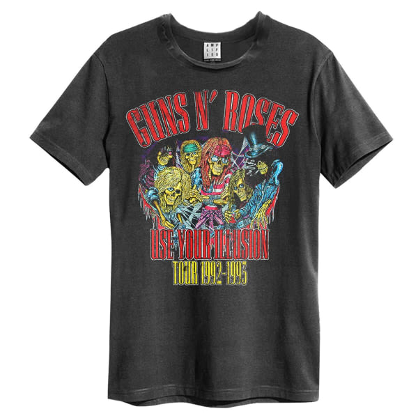 Enhanced Ladies/Ladies Brug din Illusion Guns N Roses T-Shirt Charcoal XL