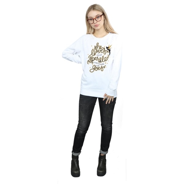 Disney Tinkerbell Stars Sweatshirt för kvinnor/damer XXL Vit White XXL