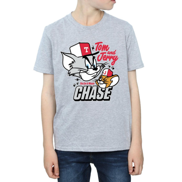 Tom And Jerry Boys Cat & Mouse Chase T-paita 9-11 vuotta Urheiluharmaa 9-11 vuotta