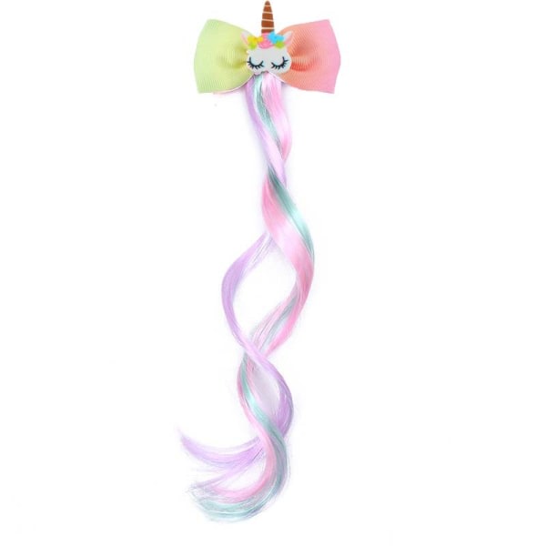 4 st hårnålslockar, flätat hår för baby , Unicorn Princess Star Bow håraccessoarer, Dressup Party