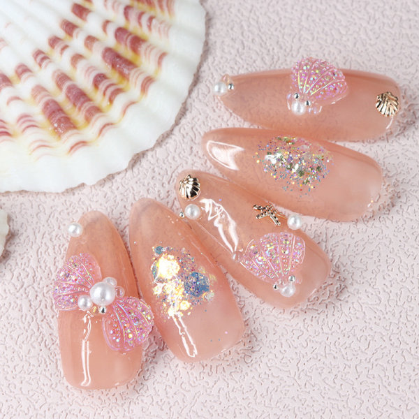 30:a DIY Nail Art Decor 3D Aurora Shell Marine Style set