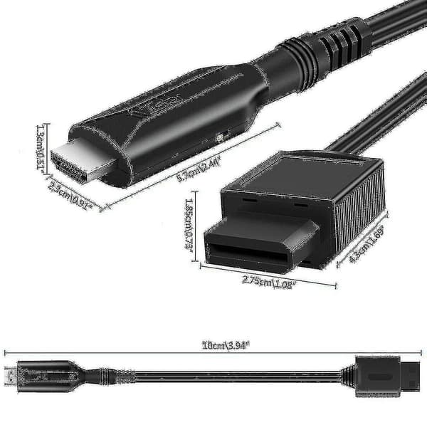 HD Wii - HDMI-sovitin ja kaapeli USB-virralla, nopea pelikaapeli
