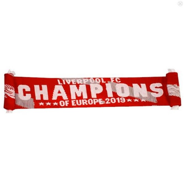 Liverpool FC Champions Of Europe 2019 Scarf One Size Röd/Vit One Size