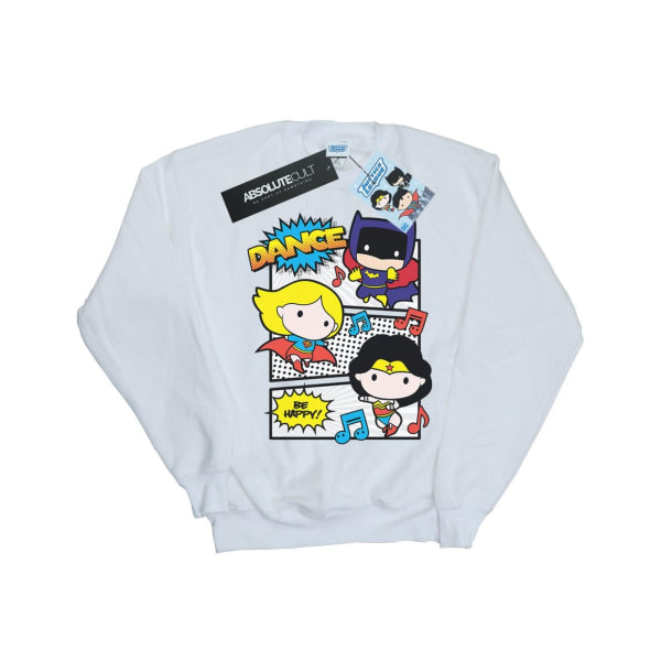 DC Comics Girls Chibi Super Friends Dance Sweatshirt 5-6 år Hvid 5-6 år