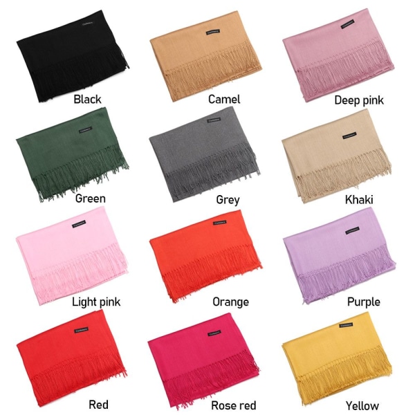 Cashmere Tørklæde Uldsjal DYPROSA deep pink