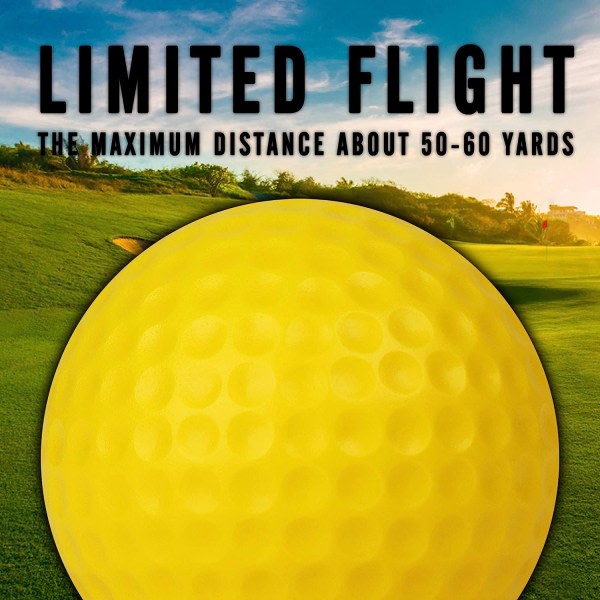 Träningsskum golfboller 16-pak | Begrænset flyvende golfboller | Real Spin and Feel Training Ball, perfekt til indendørs- og udendørstræning