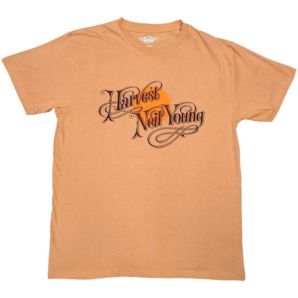 Neil Young Unisex Aikuisten Harvest T-paita XL Vanha Kulta Old Gold XL
