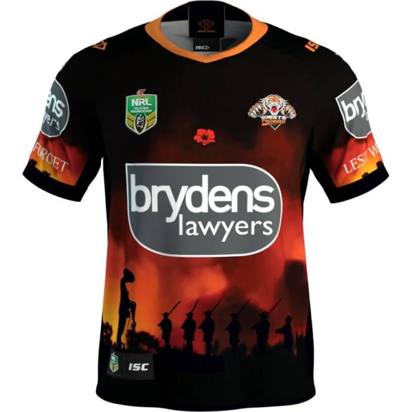 Mordely Wests Tigers Nrl Commemorative Anzac Jersey Vuxna XXL