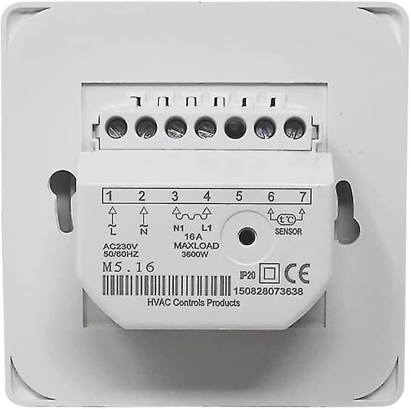 Manuel elektrisk gulvvarmetermostat 220V 16A med sensor, mekanisk styring-FF-