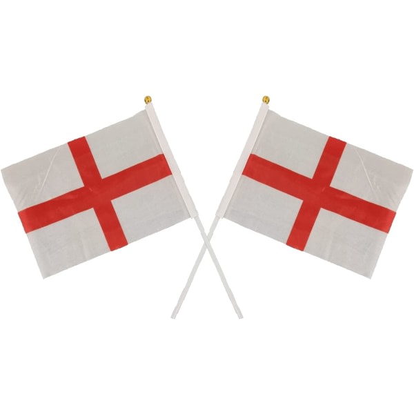 Pakkauksessa 25 St George Flag England Hand Waving kangasta