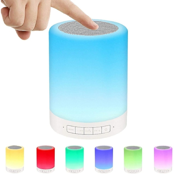 Födelsedag Alla hjärtans dag Party Atmosphere Light Bluetooth högtalare LED RGB-ljus (Vit)