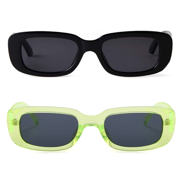 Rektangulære solbriller for kvinner Retro kjørebriller mote