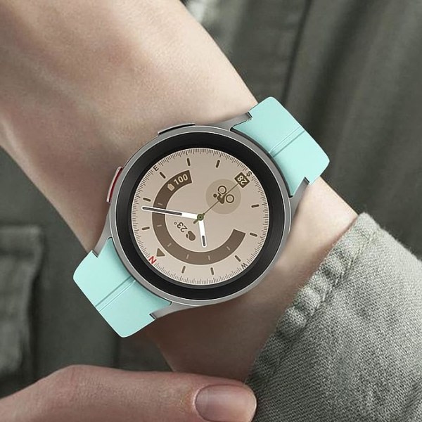 Yhteensopiva Galaxy Watch 5 pro 45 mm käsivarsinauhalla, silikonirremmar miehelle ja naiselle Samsung Galaxy Watch 5, Galaxy Watch 4 Classic