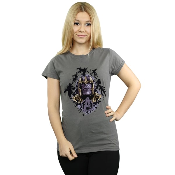 Marvel Womens/Ladies Avengers Endgame Warlord Thanos Cotton TS Charcoal XL