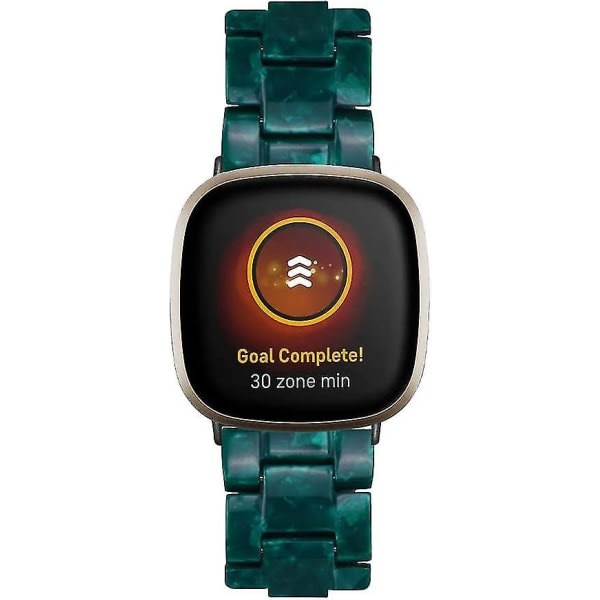 Ersättningsarmband Fashion Resin Watch Band kompatibelt med Fitbit Sense Versa 3 (mörkgrön)