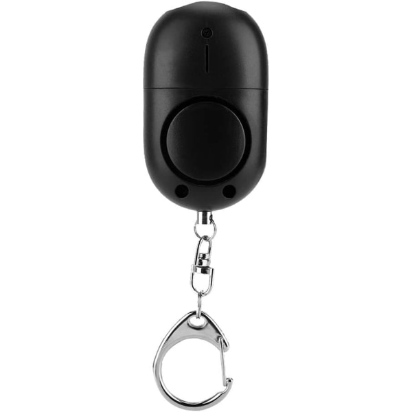Sikkerhetslydalarm, personlig alarm, volum 120DB bærbar PC-svart