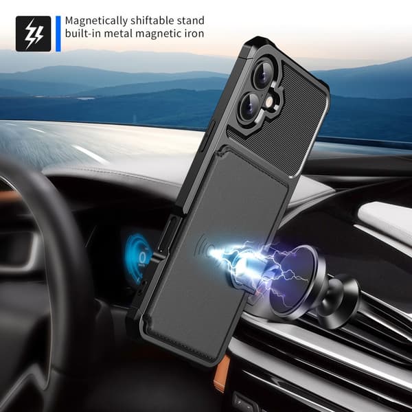 Monipaikkainen kotelo iPhone 16 Musta