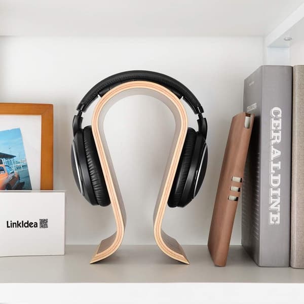 Hovedtelefonholder i træ Universal stander Premium Ergonomisk til Gaming Headset