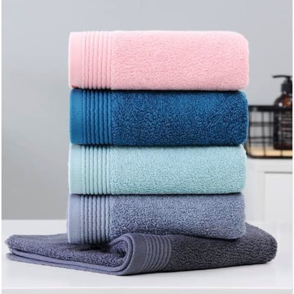 Handduk i ren bomull av hög kvalitet, mjuk, absorberande enfärgad handduk, lämplig för badrum, gym och hotel