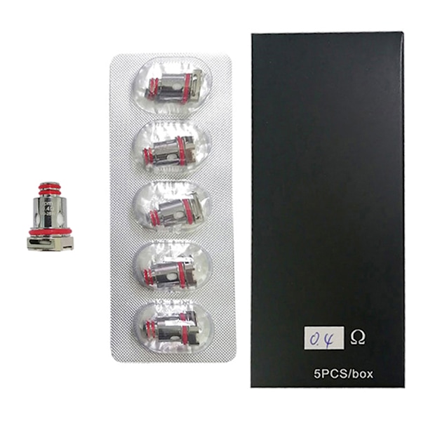 5 st/förpackning Mesh Coil Generisk RPM 0,4ohm Ersättningsspole AC 1set/5pcs