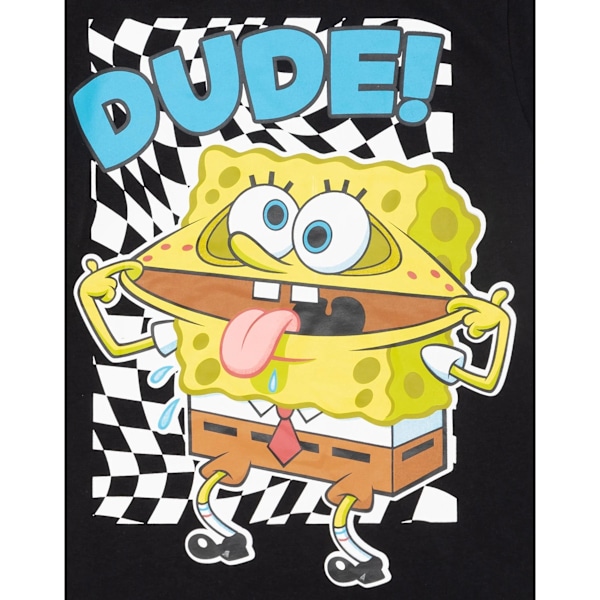 SpongeBob SquarePants Barn T-shirt til børn/drenge Dude 3-4 år Sort/Hvid/Gul 3-4 Years Black/White/Yellow