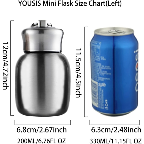 200 ml mini termokande vandflaske vakuumflasker kaffemælk