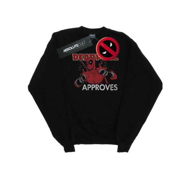 Marvel Herre Deadpool Approve Sweatshirt 4XL Sort Sort 4XL
