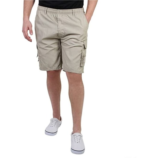 Krisp Cargo-shorts i vanlig bomull for menn M Stone M
