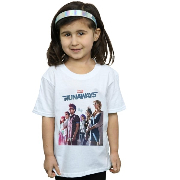 Marvel Girls Runaways Misty Poster T-shirt bomuld 5-6 år Whi White 5-6 år