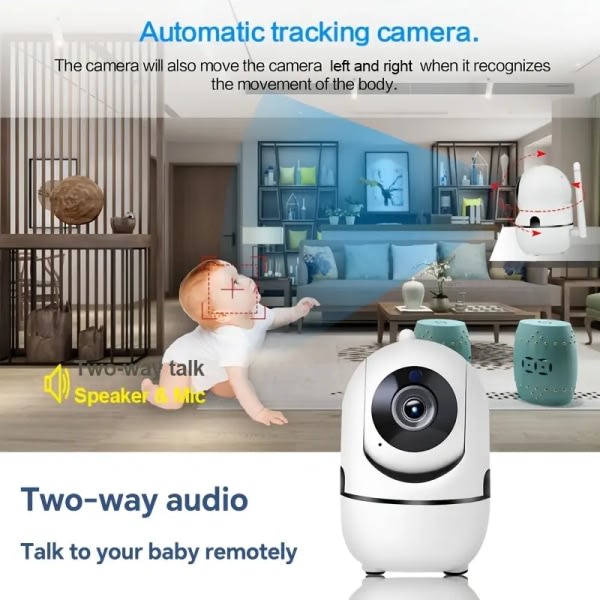 Uppgradera din hemsäkerhet med 1080P trådlös AI Smart Camera - 2,4G-skärm