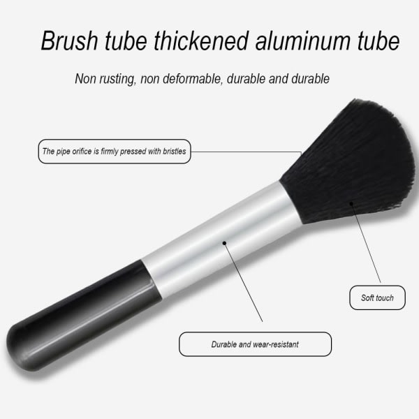 Powder Makeup Brush, 2 stk Powder Foundation Makeup Brush, Dust Brush, Highlight Blush Makeup Brush