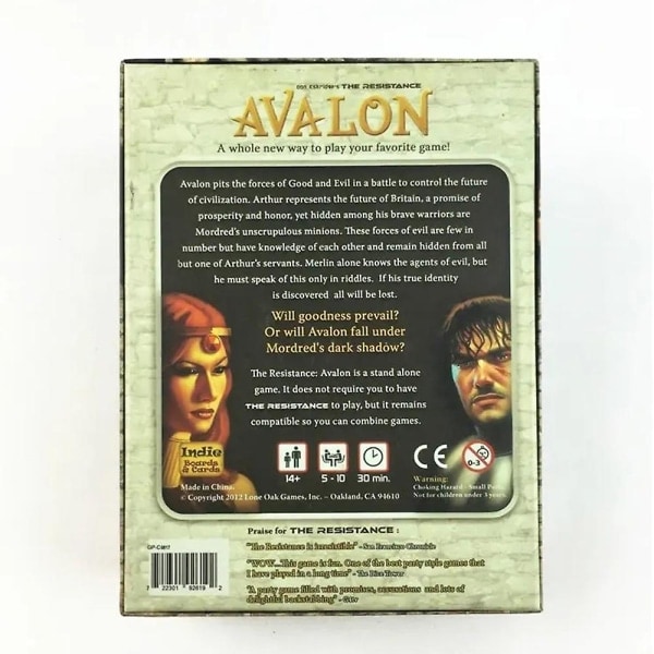 Vastustuksen Avalon-korttipeli Indie Board & Cards Sosiaalinen Deduktio Juhlat Strategia Korttipeli Lautapeli (FMY)