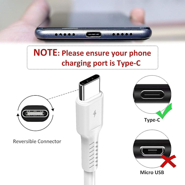 Lyhyt USB C -kaapeli [20 cm / 0,2 m, 5-pakkauksessa], Adilift USB Type C pikalataus 3A Usb-a - Usb-c -kaapeli Samsung Galaxy S10 S9 S8, Huawei P20
