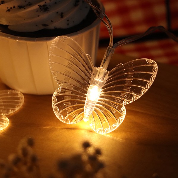 Sommerfugl LED Fairy String Lights Julgardinljus