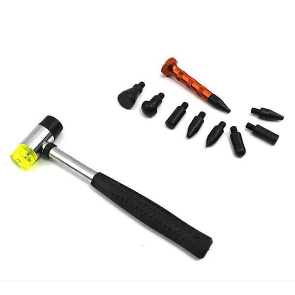 Dent Fix 10-delt sæt til lakfri bule-reparation. Gummihammer, p-FF-